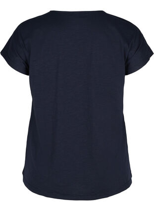 T-shirt i bomull med tryck längst upp, Night Sky FLOWER, Packshot image number 1