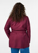 Kort trenchcoat med skärp, Mörk Bordeaux, Model image number 2
