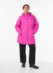 L&auml;ttviktsjacka med fickor och avtagbar huva, Rosa, Model image number 1