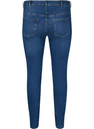 Amy jeans med hög midja och stretchteknologi, Blue denim, Packshot image number 1