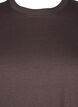Enkel t-shirt i bomull med rund halsringning, Brun, Packshot image number 2