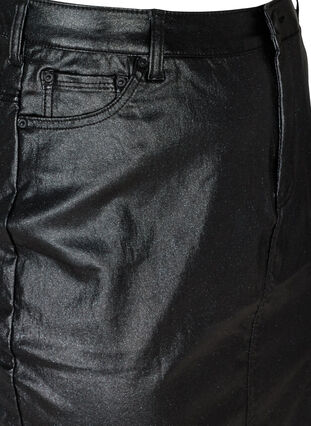 Skimrande åtsittande kjol med slits, Black w/glitter, Packshot image number 2
