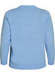 Stickad blus med julmotiv, Bl&aring;, Packshot image number 1