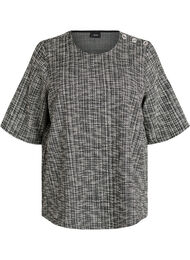 V&auml;vd blus med knappdetalj, Vanilla
