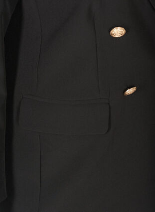 Blazer med guldfärgade knappar, Black, Packshot image number 3