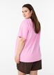 Sportig t-shirt i ekologisk bomull, Rosa, Model image number 2