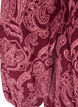 Kort kl&auml;nning i bomull med res&aring;rkant nedtill och l&aring;nga &auml;rmar, M&ouml;rk Bordeaux, Packshot image number 3
