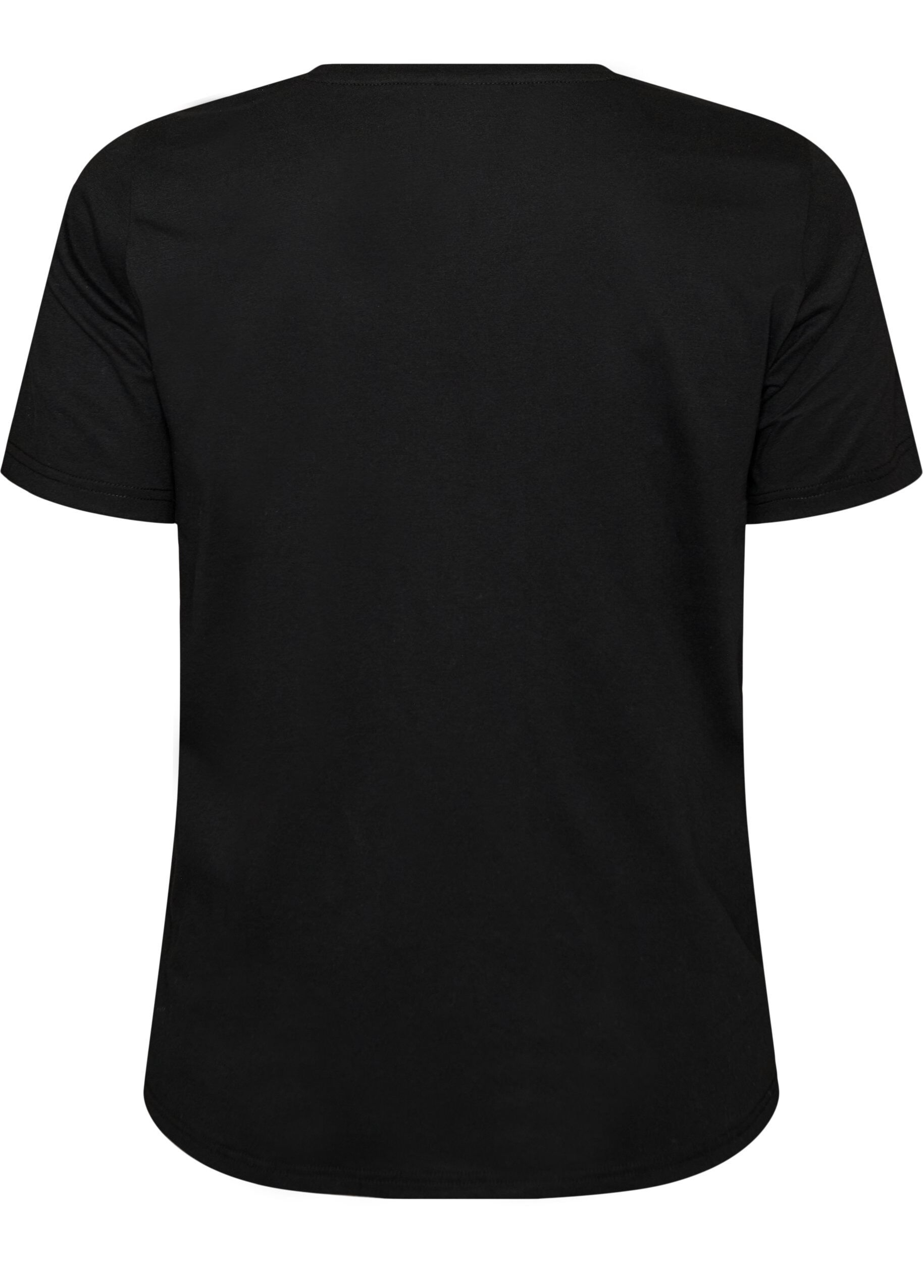 ZizziT-shirt med tryck, Svart, Packshot image number 1