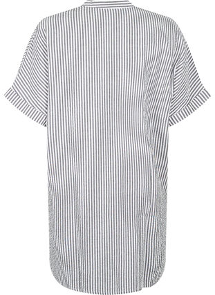 Randig skjorta med bröstfickor, White/Black Stripe, Packshot image number 1