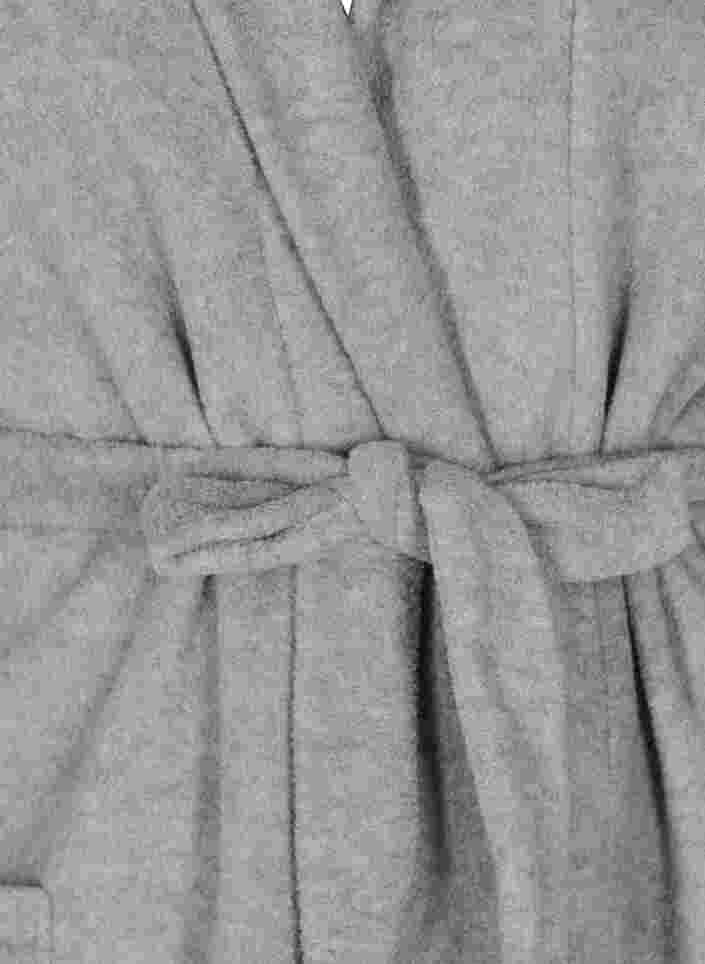 Morgonrock med huva och fickor, Grey, Packshot image number 2