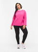 Pullover i viskosblandning, med slits i sidan	, Raspberry Rose, Model image number 2