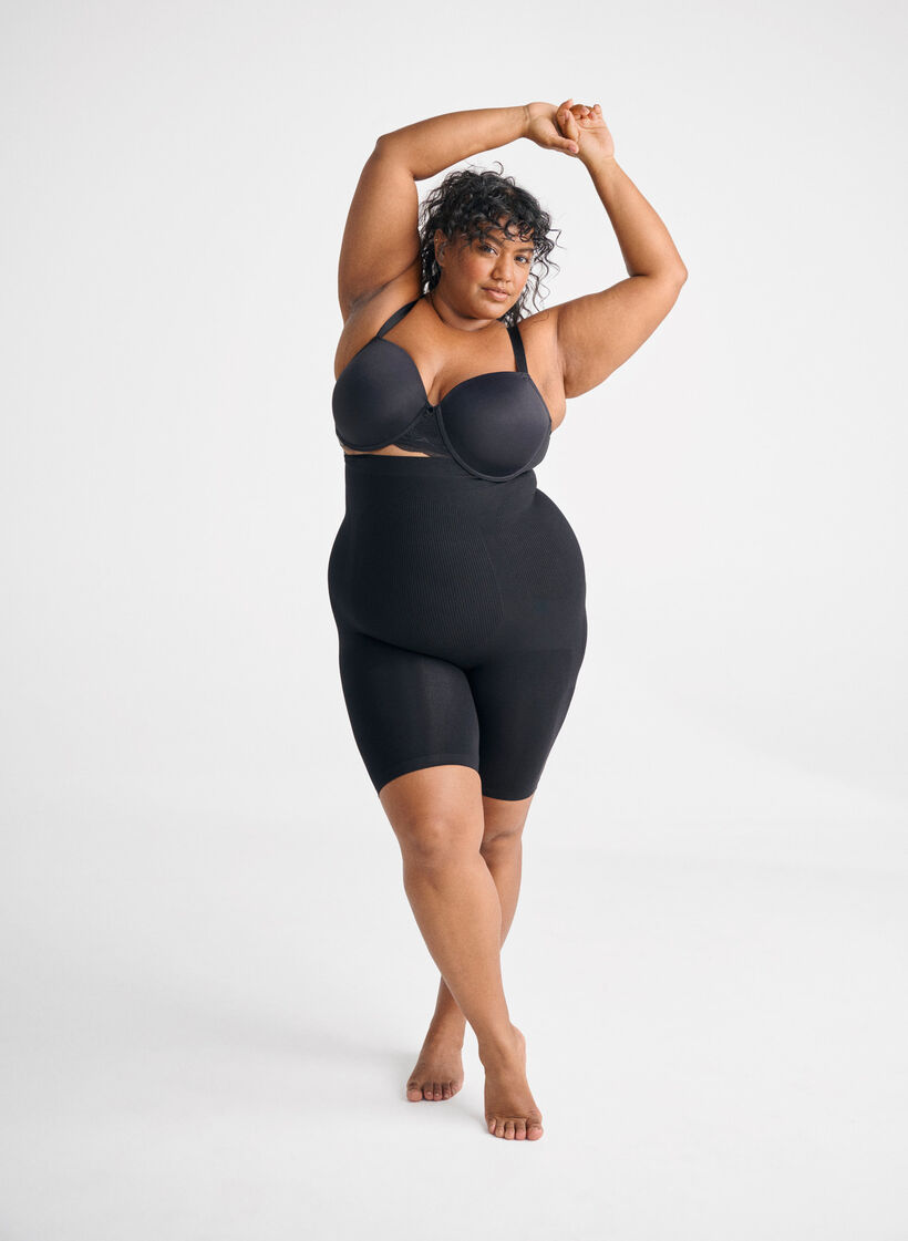 Shapewear shorts med h&ouml;gmidja, Svart, Image image number 0