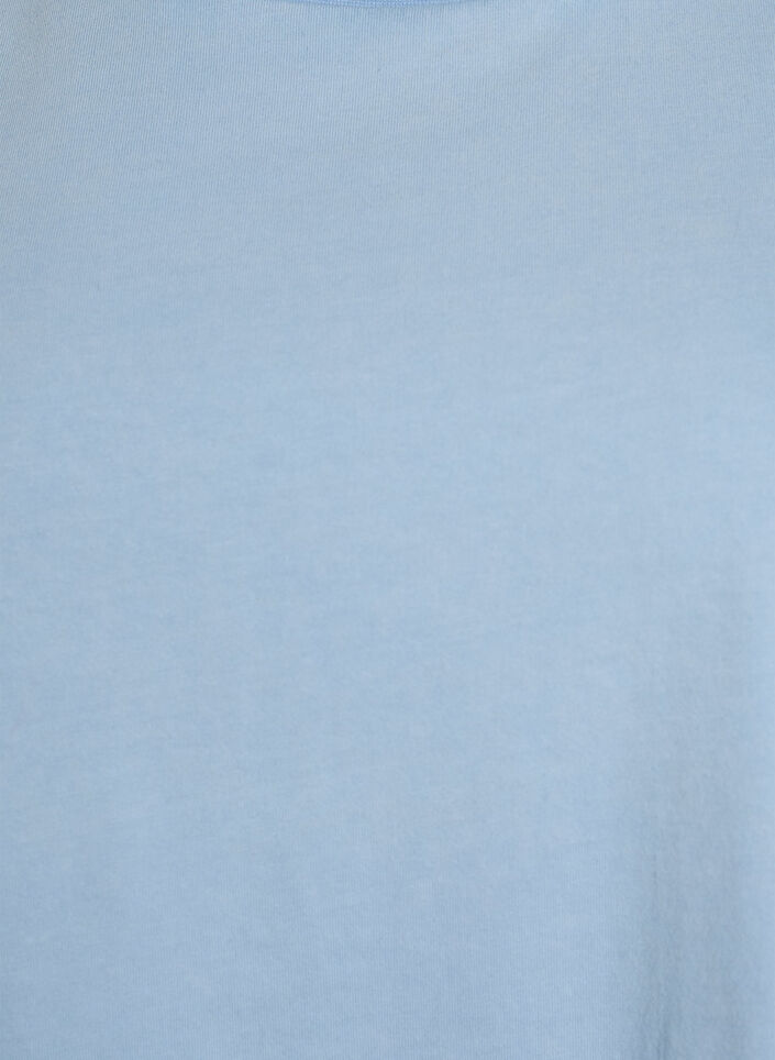 T-shirt i ekologisk bomull med grafiskt tryck, Bl&aring;, Packshot image number 2