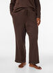 Pyjamasbyxor i ekologisk bomull med h&aring;lbroderi, Brun, Model image number 0