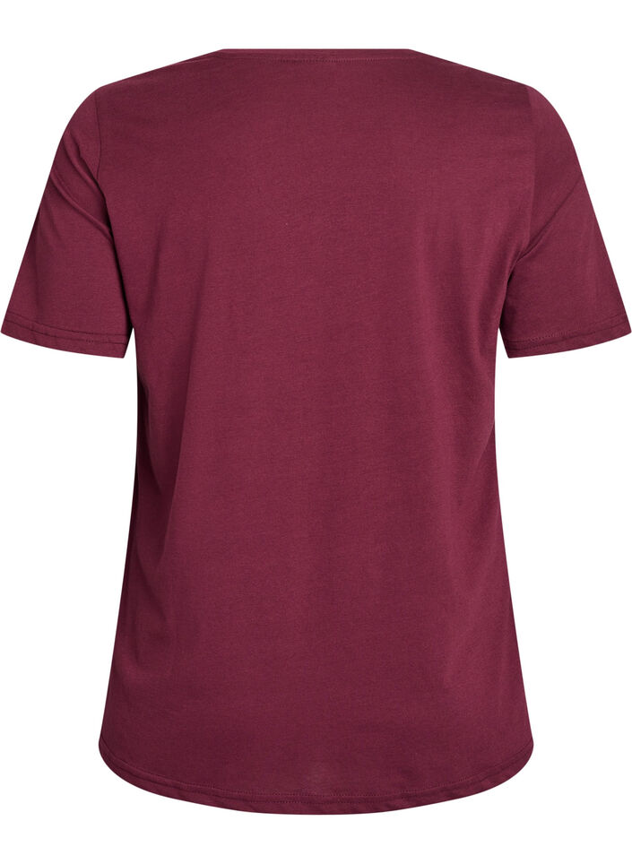 T-shirt med tryck, R&ouml;d, Packshot image number 1