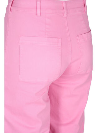 Utsvängda jeans med hög midja, Pink, Packshot image number 3