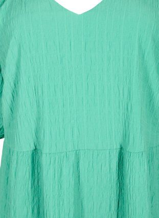 A-linjeformad kort klänning med en V-ringning, Deep Mint, Packshot image number 2