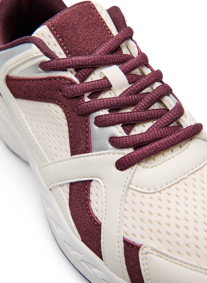 Sportiga sneakers med mesh, R&ouml;d, Packshot image number 3