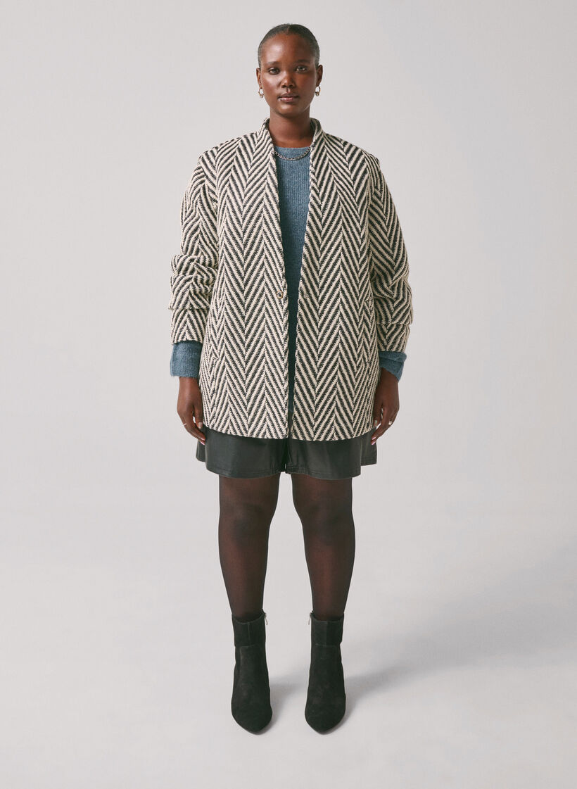 Mönstrad jacka, Black w. White, Image image number 1