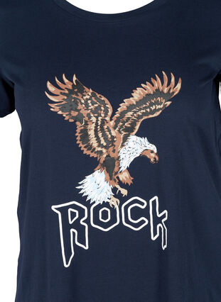 Kortärmad t-shirt med print, Navy Blazer/Rock, Packshot image number 2