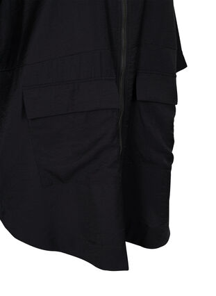 Tunika med dragkedja och 3/4-ärmar, Black, Packshot image number 3