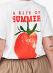 T-shirt i bomull med tryck, Vit, Model image number 3