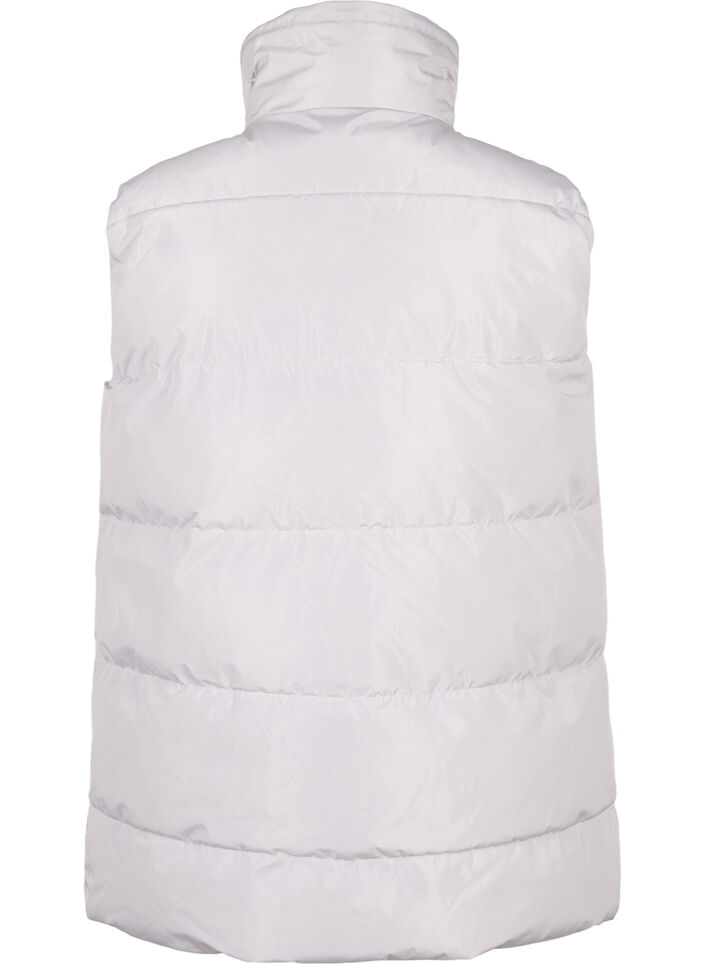 Sportig väst med hög krage och fickor, Pearl Blue, Packshot image number 1