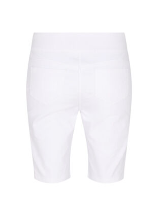 Figurnära shorts med bakfickor, White, Packshot image number 1