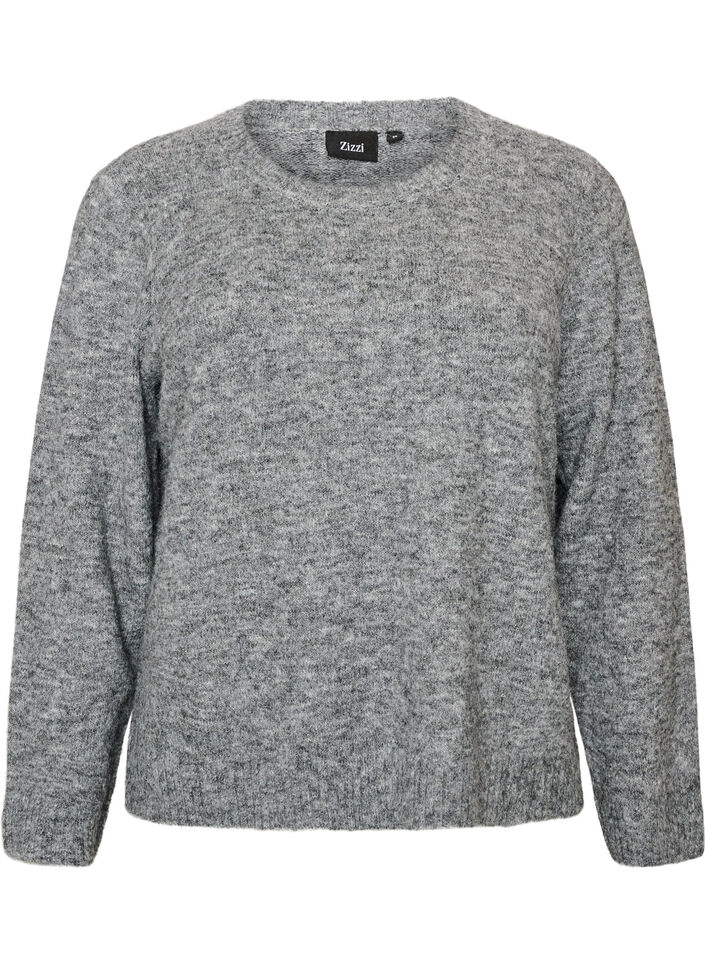 L&ouml;s rundhalsad tr&ouml;ja, Gr&aring;, Packshot image number 0