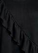 Blus i jersey med diagonal volang, Svart, Packshot image number 2