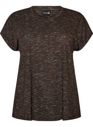 L&ouml;s tr&auml;nings t-shirt med korta &auml;rmar, Brun