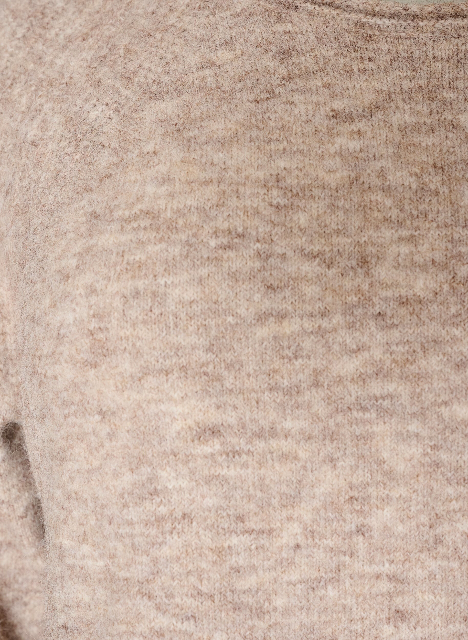 ZizziStickad blus med raglan&auml;rmar och bred spetskant, Beige, Packshot image number 2