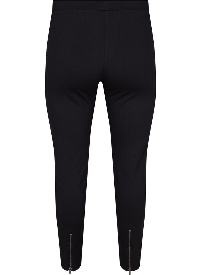 Leggings med dragkedja, Black, Packshot image number 1