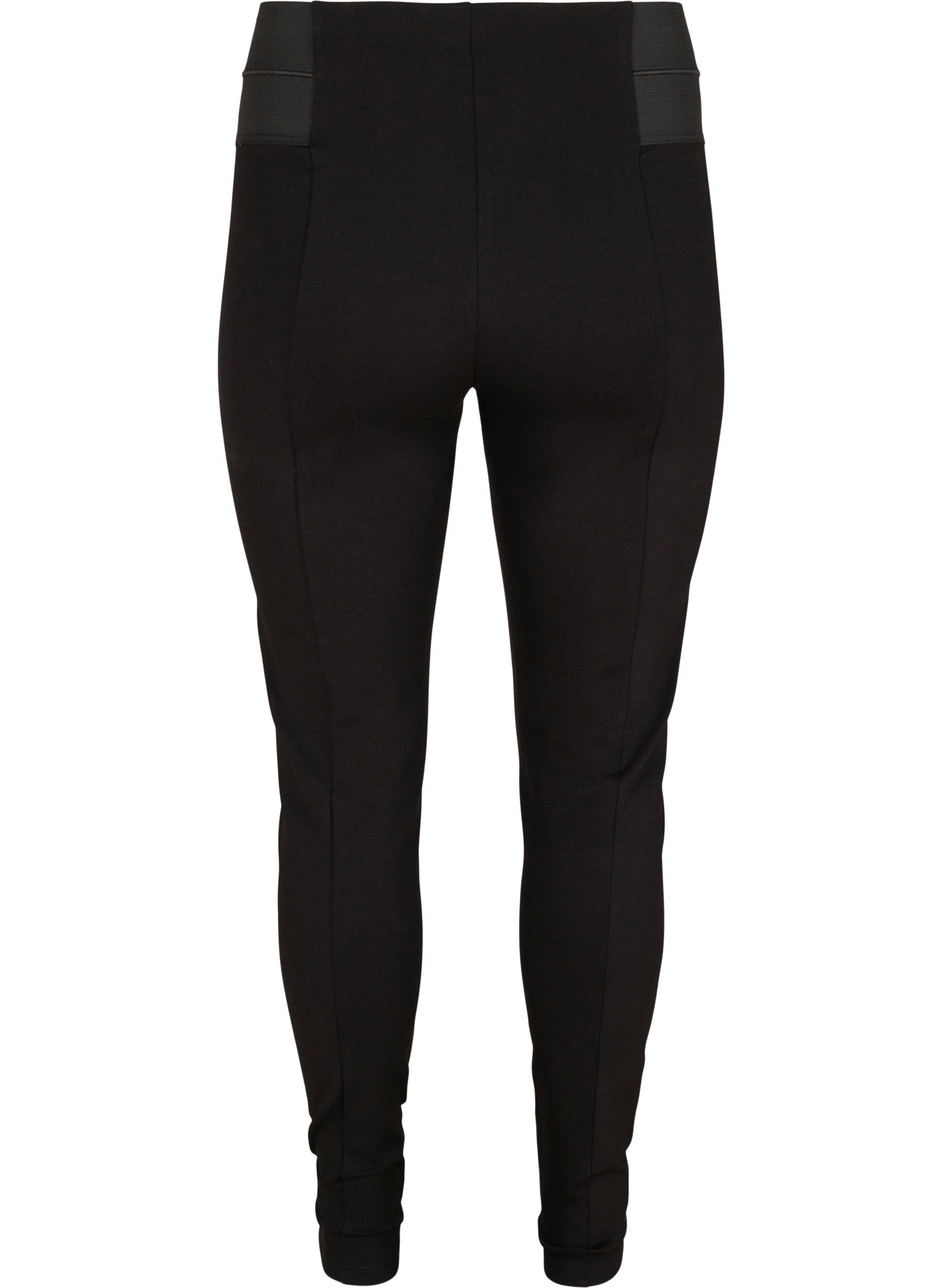 Zizzi Leggings med bred res&aring;r i midjan, Svart, Packshot image number 1