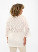 Crochet blus med 3/4 ärmar, Sandshell, Model image number 1