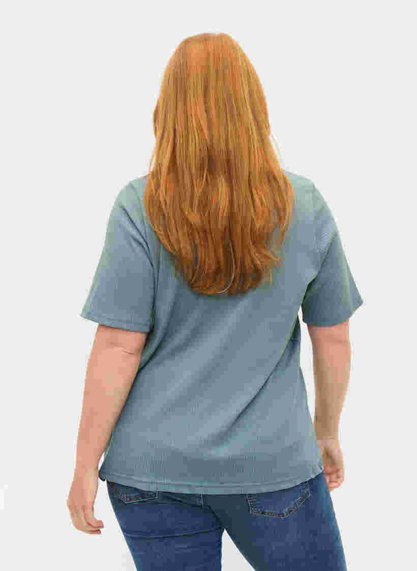 T-shirt med knappar, Goblin Blue, Model image number 1