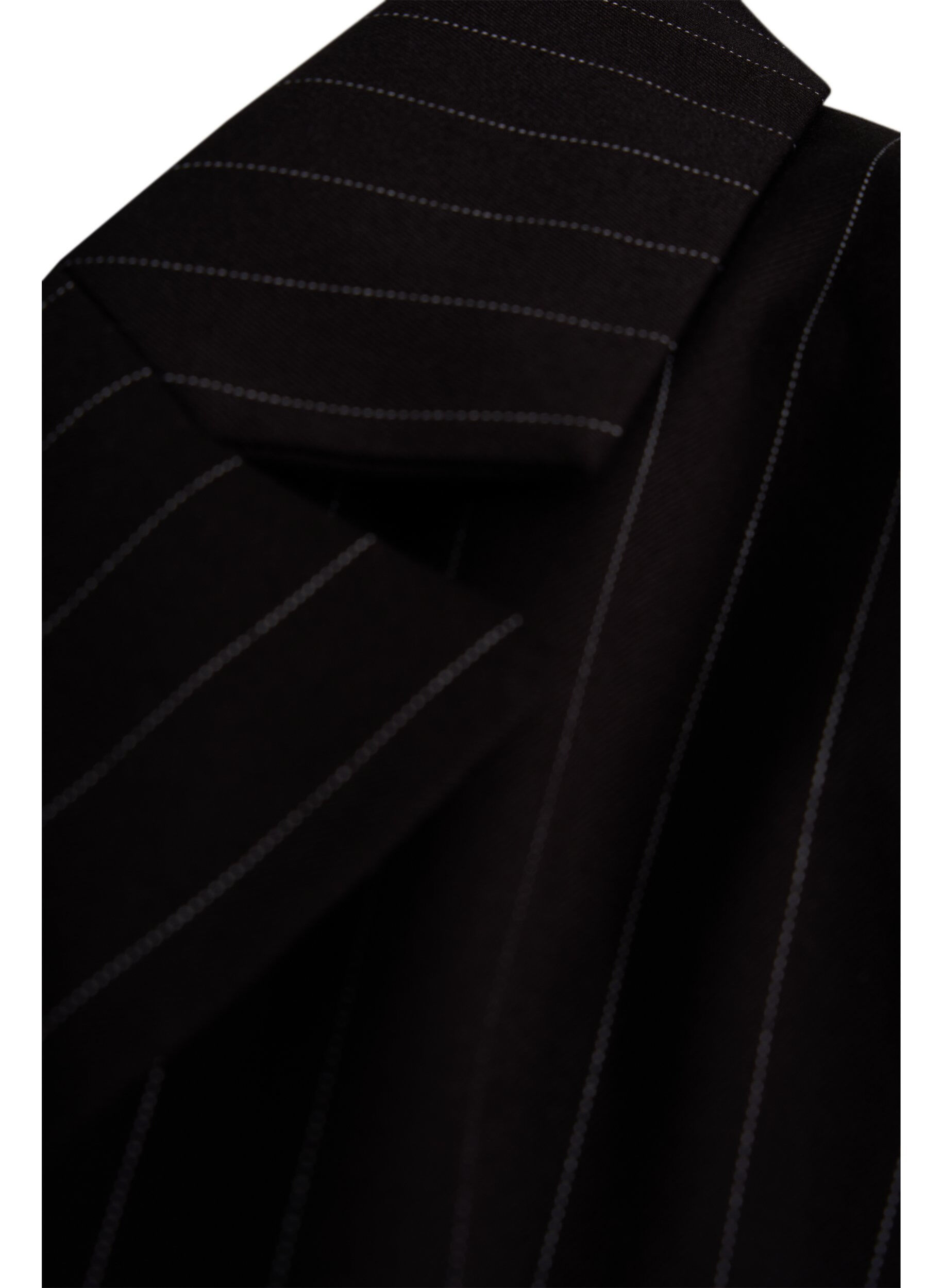 Zizzi Kritstrecksrandig kavaj, Black W. Pinstripe, Packshot image number 3