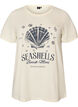 T-shirt i bomull med tryck, Vanilla, Packshot image number 0