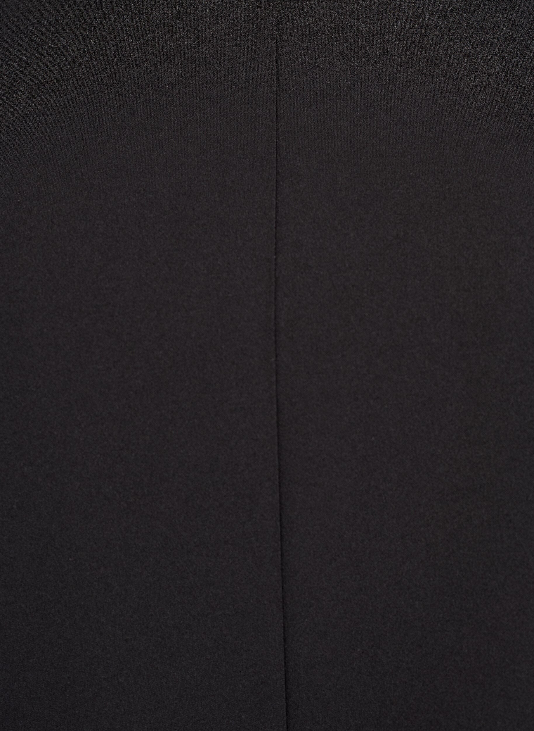 Zizzi Kort&auml;rmad blus med formande insnitt, Svart, Packshot image number 2