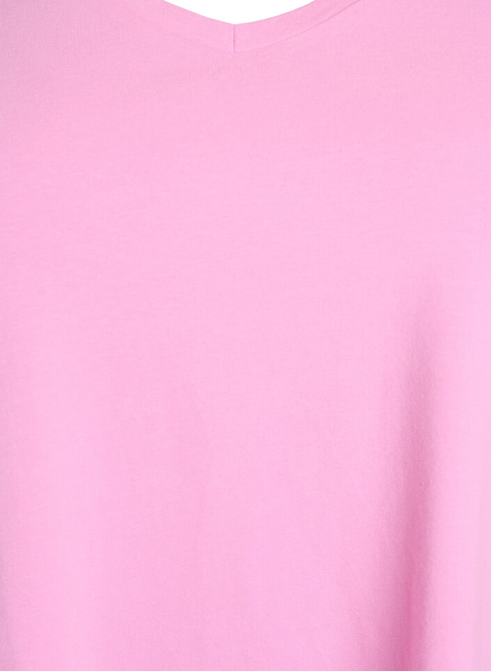 Enf&auml;rgad t-shirt i bomull, Rosa, Packshot image number 2