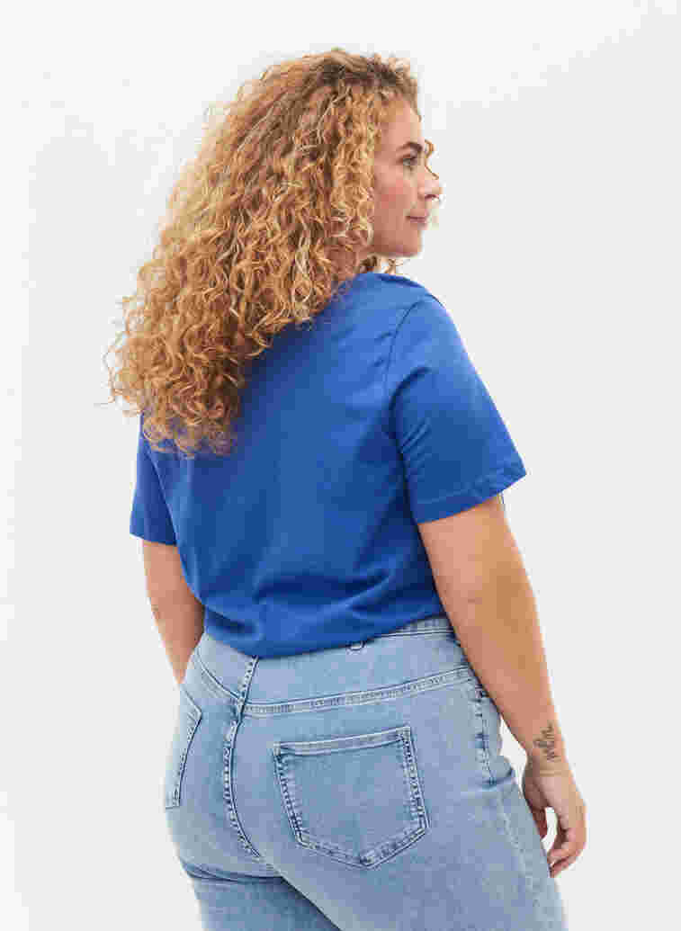 T-shirt i bomull med tryck, Dazzling Blue Califo, Model image number 1
