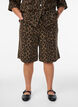 Leopardm&ouml;nstrade jeansshorts i bermuda-modell, Brun, Model image number 3