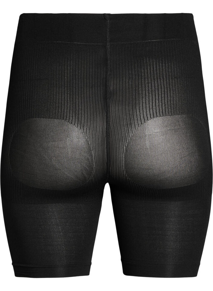 2-pack push-up shorts i 60 denier med formande effekt, Svart, Packshot image number 1