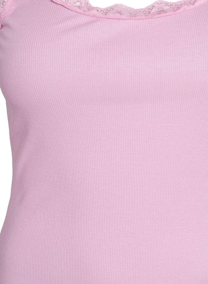 Topp med spetskant, Rosa, Packshot image number 2