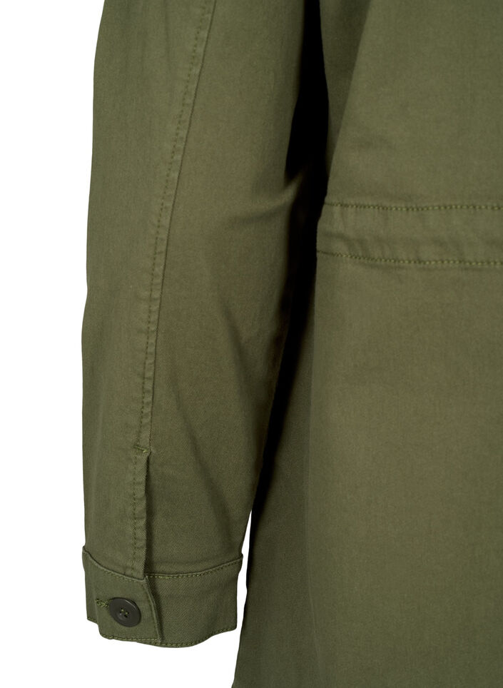 Canvasjacka med fickor, Thyme, Packshot image number 4