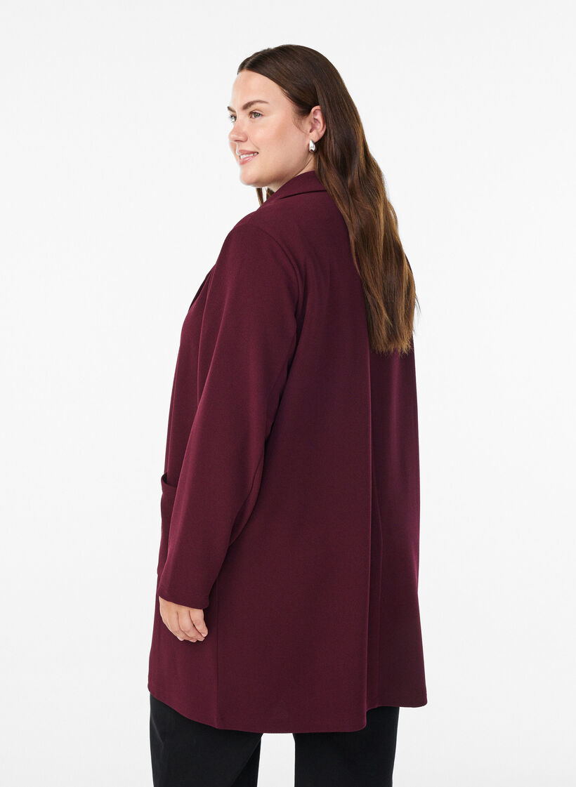 L&aring;ng kavaj med fickor, R&ouml;d, Model image number 2