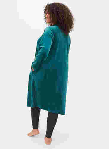 Klänning  i velour med blixtlås och fickor, Ponderosa Pine, Model image number 1