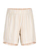 Randiga shorts i linne- och viskosblandning, Beige, Packshot image number 0
