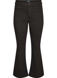 H&ouml;gmidjade jeans med bootcut, Svart