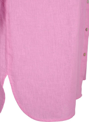 Långskjorta i linne och bomull, Rosebloom, Packshot image number 3